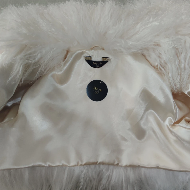 Oversized Cropped Real Mongolian Lamb Jacket- 14 Inches Long