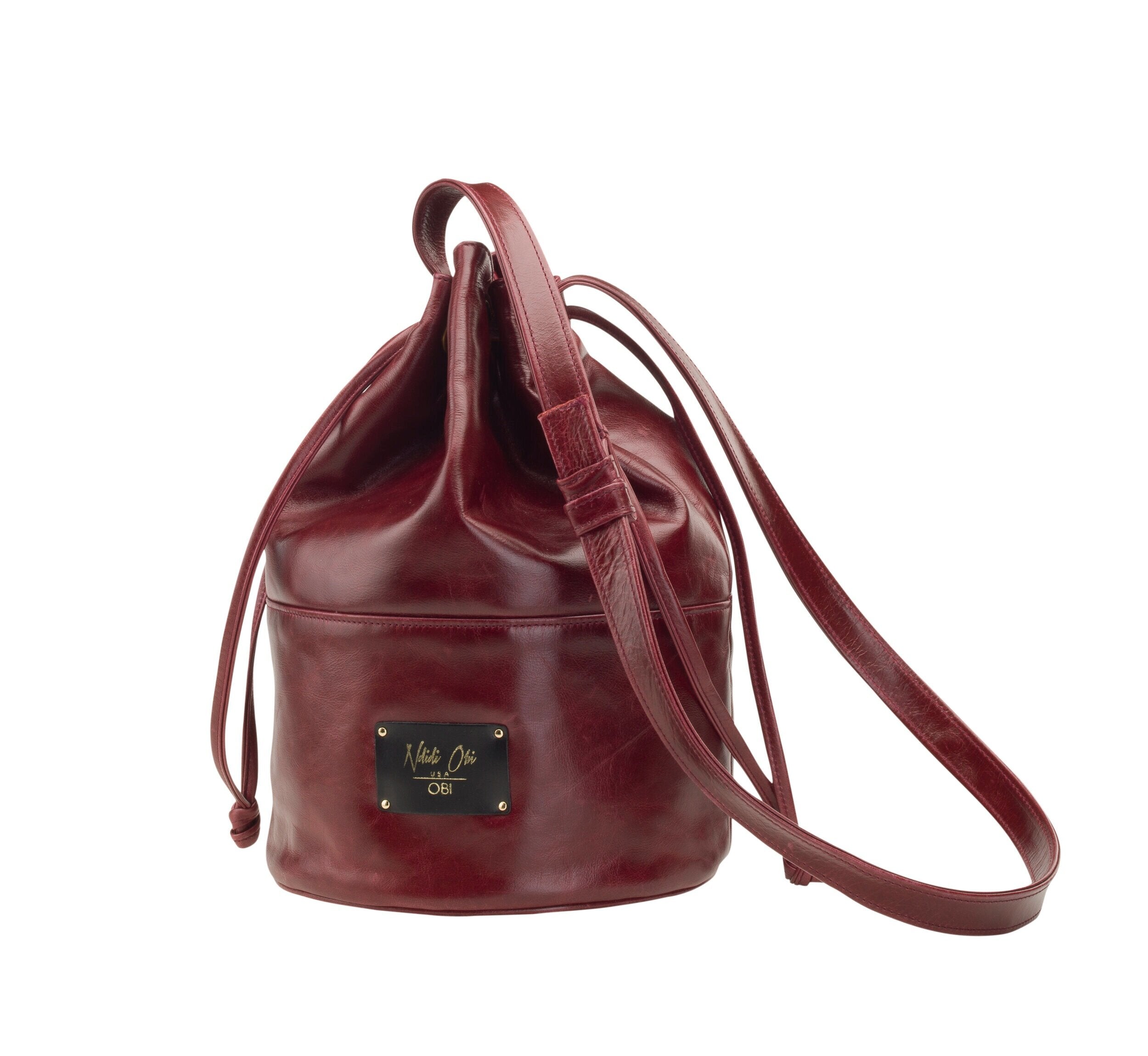 Will Leather Goods Bucket shops Crossbody Shoulder bag with adjustable straps